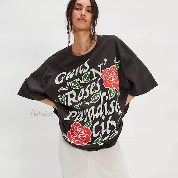 NEW Free People Guns N' Roses Paradise City Tee - Picture 3 of 8